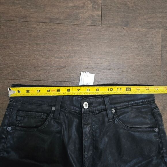 AG Adriano Goldschmied Mari Leatherette Straight Jeans size 29 NWT - Picture 11 of 16